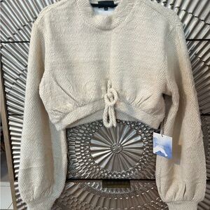 MAJORELLE Textured Cream Sweater